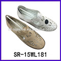 fashion new flat styles old women shoes shoe for old lady leather mother shoes